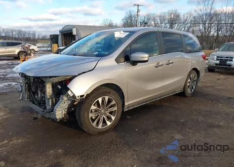 2022 Honda Odyssey Ex-L z USA, uszkodzony, nr VIN 5FNRL6H72NB045274